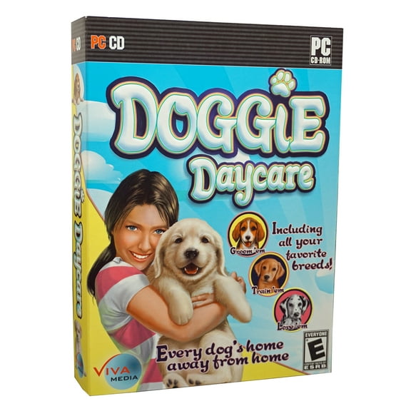 DOGGIE DAYCARE PC CD Game - Create Your Own Dog Daycare Center - Play with Dalmatians, Retrievers, Beagles, Labradors  More