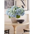 thumbnail image 2 of Flores artificiales ZYTUYO Hortensia azul claro x4 con hojas, 2 of 9