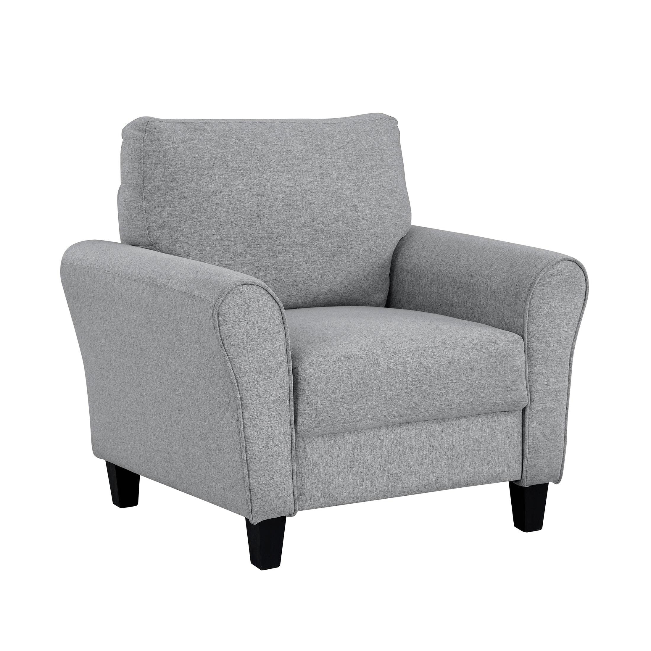 OakvillePark Eunice Fabric Upholstered Living Room Chair, Dark Gray