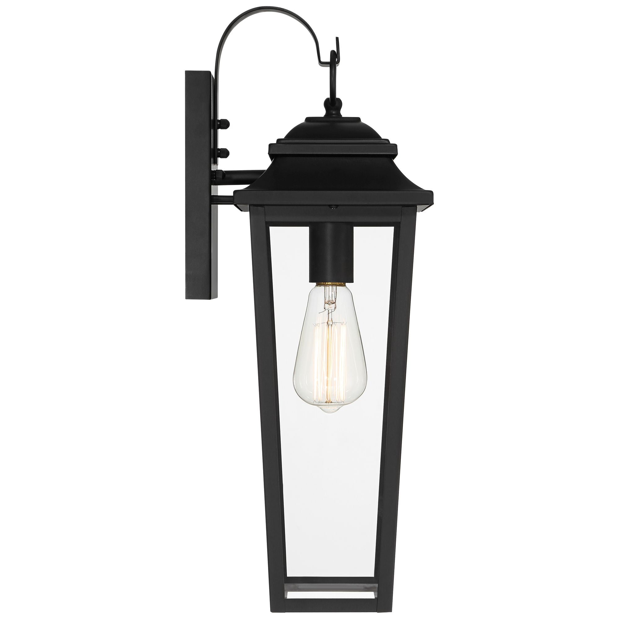 John Timberland Bellis Verde 20" High Traditional Outdoor Wall Light Fixture Mount Porch House LED Bulb Textured Black Glass Shade