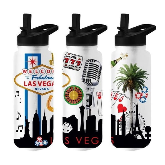 Logo Brands C4881-S34QB-63 Las Vegas 34 oz Native Quencher Bottle