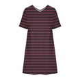 thumbnail image 3 of Kmdttou Womens Short Sleeve Sweater Dresses Women's Solid Color Summer Short Sleeved Dress, 3 of 4