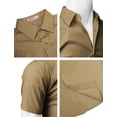 thumbnail image 4 of H2H Mens Casual Slim Fit Short Sleeve Shirts LIGHTBROWN US M/ASIA L (KMTSTS0132), 4 of 6