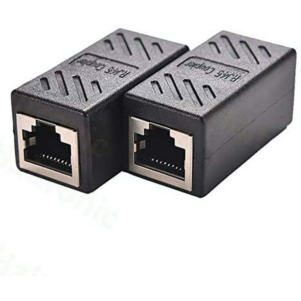 2 Pack RJ45 Coupler Cable Coupler LAN Connector Inline Cat7