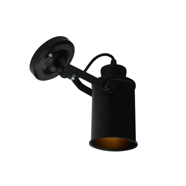Inteprter Foco de estilo industrial de metal: el proceso de horneado fino para un cuerpo de lámpara de apariencia vintage es resistente Iluminación novedosa negro