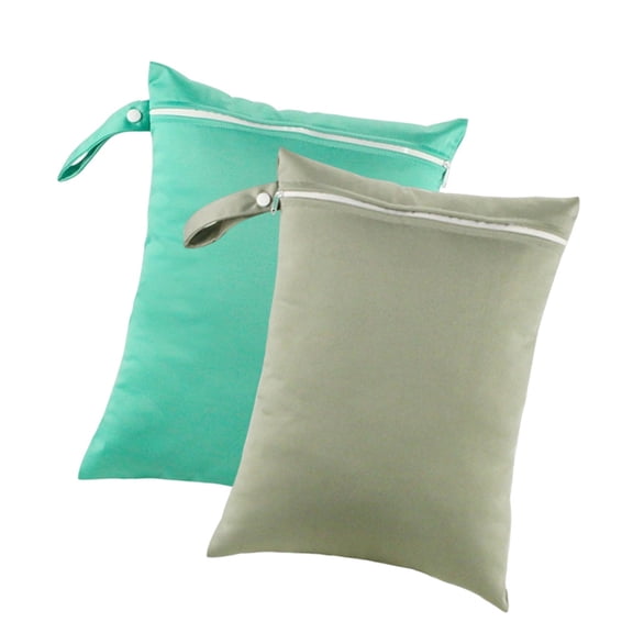 2 Pcs Wet Dry Bag Reusable Laundry Bag Yoga Gym Bag Waterproof Nappy Bag Diaper Bag for Travel and Gym Use
