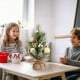 thumbnail image 4 of Uuiauoio Mini Christmas Tree Ornament, Small Artificial Tree for Desk, Living Room and Bedroom Decor, Festive Scene Setting with Branches and Decorations,Christmas Decoration Scene Setting, 4 of 6