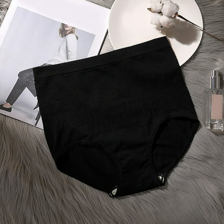 

Briefs For Women Underwear Womens High Waist Shapewear Panties Tummy Control Lifter Body Shaper Panty Ladies Slim Waist Trainer Pants Black One Size 3pcs