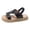 A115-Black, variant on Hessimy Unisex-Child Slides Double Buckle Adjustable Flat Sandals for Boys Girls(Black,9)