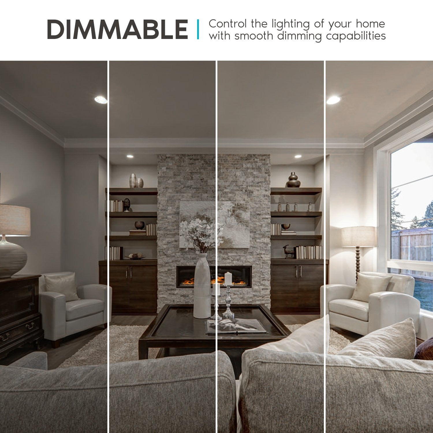Luxrite A19 LED Dimmable Light Bulb 9W (60W Equivalent) 4000K Cool White, 800 Lumens, E26, 8 Pack