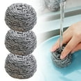 thumbnail image 2 of 304 Stainless Steel Scrubber 10 Pack Heavy Duty Metal Scourers Bulk Reusable Wool Scrubber For Kitchen Pots Pans Ovens Grill Racks, 2 of 9
