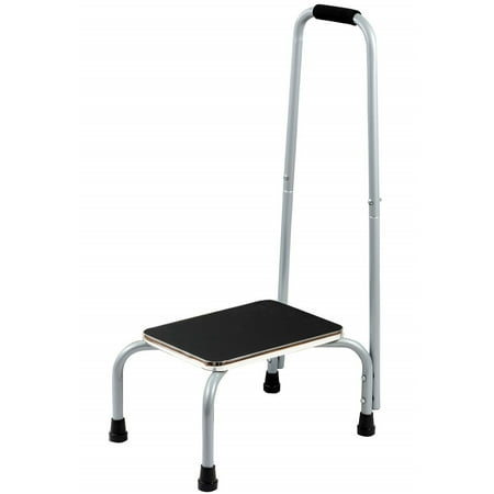 Step Stool Casters Bundaloo Support Step Stool | Best Foot Stool for Hospital Bed, Kitchen Shelving, & Bath Tub | Non-Slip Rubber Handle, Platform, & Feet for Extra Safety | For Adults & Kids in Home or Medical Setting ()