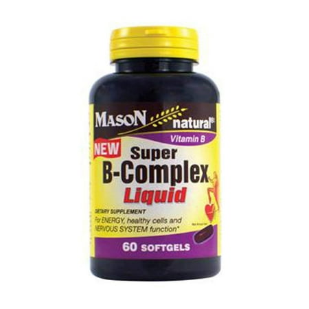 Mason Vitamins Super B-Complex Liquid Softgels, 60 Count