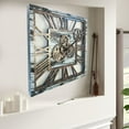 thumbnail image 5 of THE GEARS CLOCK Wall Clock with Real Moving Gears AM-LI_ 24 in Square Grey-White, 5 of 9