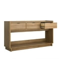 thumbnail image 4 of Prepac Natural Oak Simply Modern Entryway Table, Narrow Console Table with 3 Drawers, Media Console Table with Storage, 15.75"D x 60.25"W x 32"H, 4 of 17