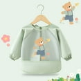 thumbnail image 2 of Favoffer Long Sleeve Baby Infant Bibs for Toddlers, Waterproof, Boys Girls Smock with Food Catcher Pocket for Feeding, Eating, 2 of 3