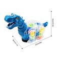 thumbnail image 3 of Juguetes De Dinosaurios Que Caminan Juguetes Electrónicos Dino Sin BPA Engranajes Coloridos para Bebés Niños Azul, 3 of 5