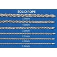 thumbnail image 5 of White Gold Chain - Womens Solid Rope Chain 10K/14K Gold, 5 of 7