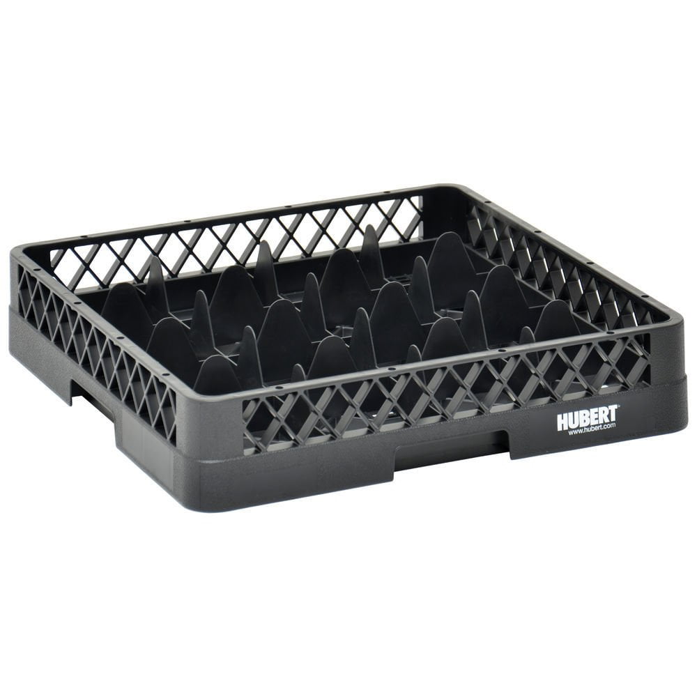 Vollrath Traex Black Plastic 16 Compartment Dishwashing Base Rack - 19 3/4"L x 19 3/4"W x 4"H
