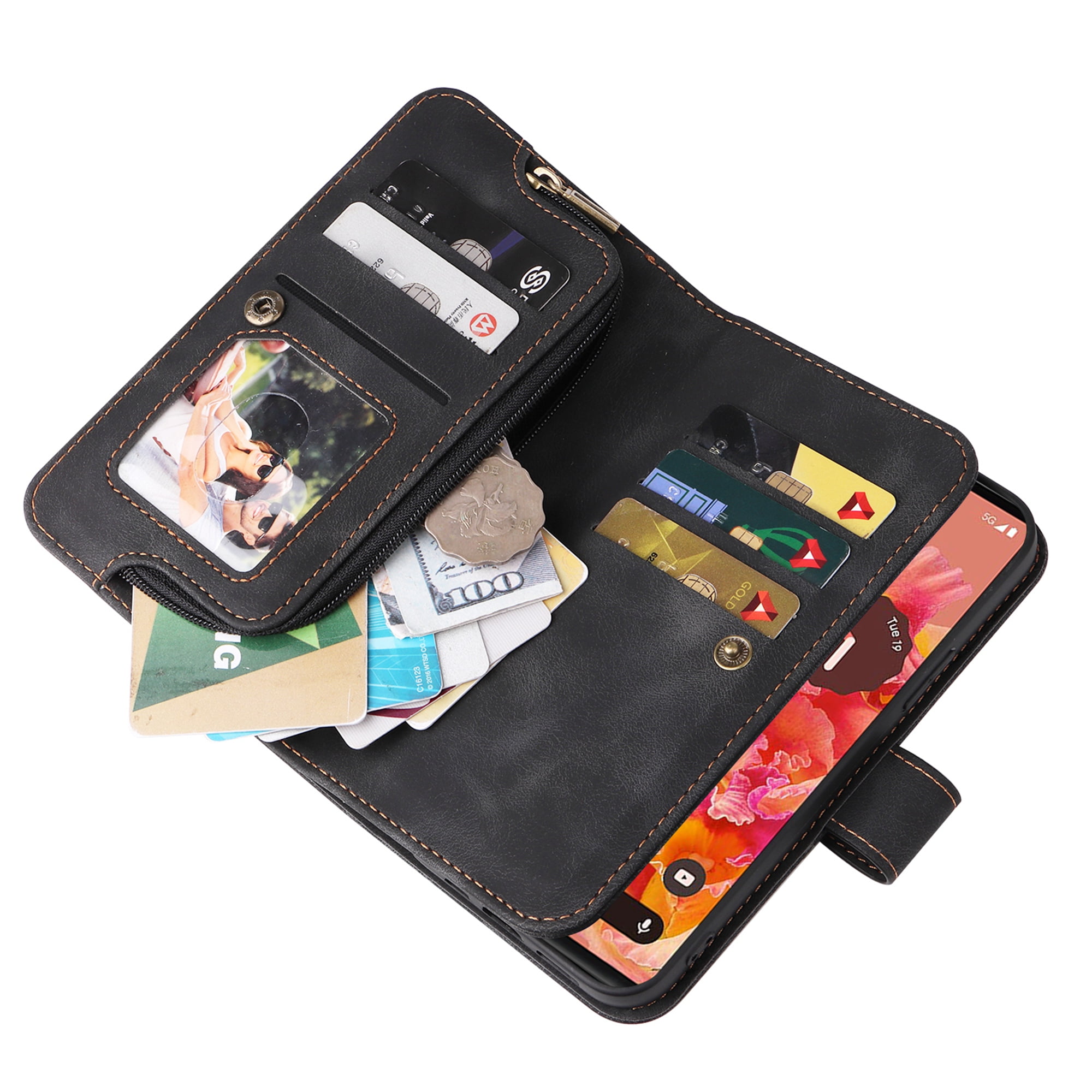  Wilken Genuine Leather iPhone Crossbody Wallet and Purse Phone  Case, Includes a Wristlet and Shoulder Strap