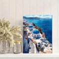 thumbnail image 2 of Greek Santorini Blue Dome Church Canvas Print Wall Art for Living Room Bedroom Dining Room Hotel Office Cafe Decor, 2 of 8