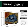 thumbnail image 3 of Toshiba Television C350NM(Modelo 2025) Pantalla 75 Pulgadas, Smart Fire TV UHD 4K,Control Remoto por Voz con Alexa, Escalador 4K por lA, Dolby Vision Atmos, Modo Juego, 3 of 5