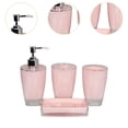 thumbnail image 2 of Set de accesorios de baño Strade Fareast Limited 4 piezas Rosa dispensador de loción y soporte para cepillo de dientes, 2 of 7