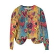 thumbnail image 2 of AUNVITO Women's Valentine's Day Sweatshirt Long Sleeve Round Neck Pullover with Heart Print Casual and Trendy Style, 2 of 5