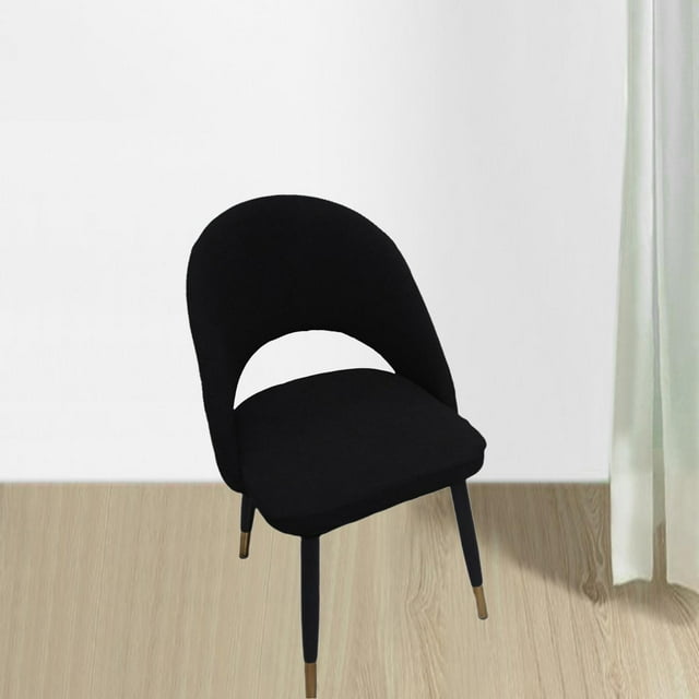 Funda para silla curvada Macarena poliéster negro para bodas conferencias hogar comedor