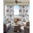 thumbnail image 3 of Snowman Christmas Black Out Curtains 84 Inch Long for Living Room, Xmas Tree Elk Snowflake Winter Blackout Curtain Shade Thermal Insulated Window Curtains Grommet Drapes 42"x84" 2 Panels, 3 of 8