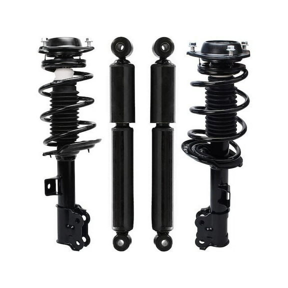 Front and Rear Strut Coil Spring and Shock Absorber Assembly Kit - 4 Piece - Compatible with 2011 - 2016 Hyundai Elantra 2012 2013 2014 2015