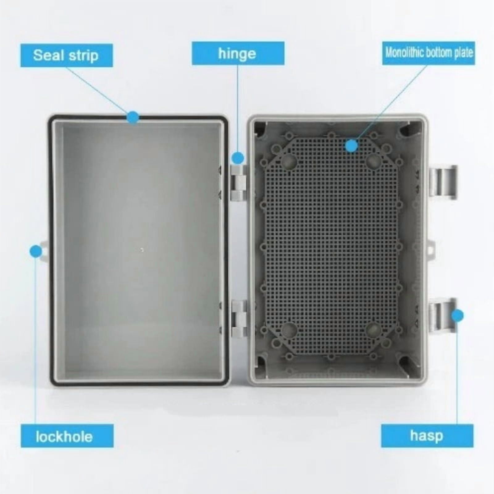 Ip66Abs Hinged Plastic Enclosure Waterproof Power Electrical Junction Box