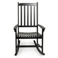 thumbnail image 4 of Seagrove Farmhouse Classic Slat-Back 350-LBS Support Acacia Wood Outdoor Rocking Chair, Black, 4 of 7