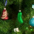 thumbnail image 2 of Christmas Gherkin Ornaments Gherkin Glass Blown Ornaments Gherkin Pendants Holiday Decorations with String for Christmas Tree Decorations, 2 of 6