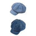 thumbnail image 1 of Sombrero De Newsboy De Algodón De Mezclilla Suave 8 Paneles Gorras Planas Vintage Azul Claro+Gorro De Algodón Vaquero Newsboy Soft 8 Paneles Flat Caps Vintage Hugo none, 1 of 9
