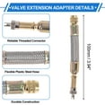 thumbnail image 3 of 1 Juego de Extensión de Válvula de Neumático de Cobre de 45 Grados con Adaptador de Inflación de Neumáticos de Acero Inoxidable Flexible de 100mm para Coche Motocicleta RV Camión Bicicleta, 3 of 6