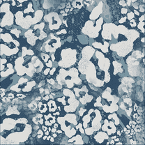 FREE SHIPPING!!! Painted Leapord Design Printed on 100% Cotton Quilting Fabric for DIY Projects by the Yard (Teal, White, Beige)