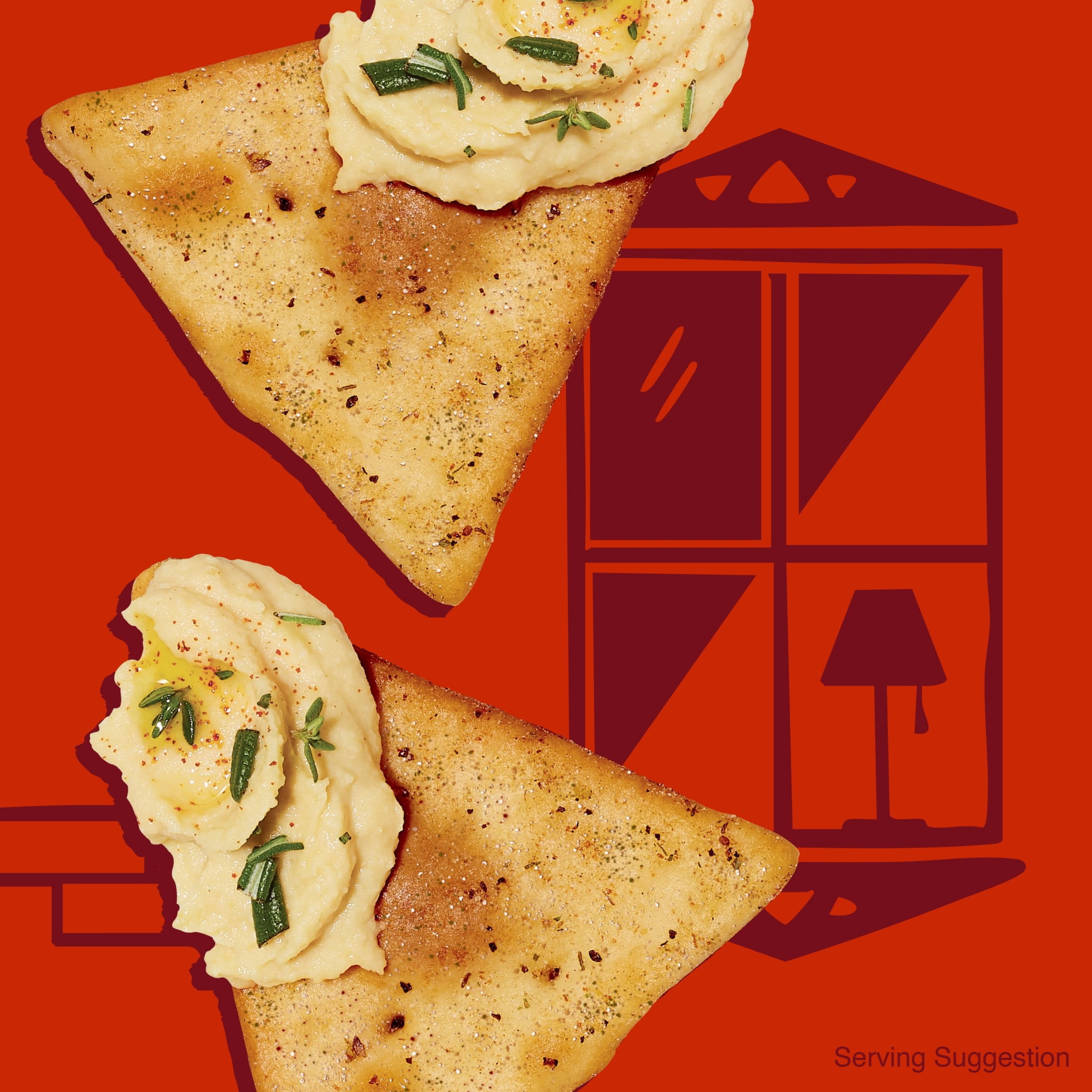Town House Pita Mediterranean Herb Oven Baked Crackers, Salty Snacks, 9.5 oz