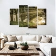 thumbnail image 3 of Elephant Stock All Aglow Path Wall Art - Horizontal Multi Panel Canvas - Living Room Wall Decor - Nature Multi Panel - Black And Green Decor By D. Burt - 84" x 54", 3 of 8