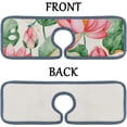thumbnail image 6 of SKYSONIC Faucet Absorbent Mat 4 Pcs Lotus with Water Lilies and Dragonflies Kitchen Faucet Splash Catcher Washable Counter Drying Pads Behind Faucet for Kitchen Bathroom, 6 of 7