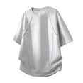 thumbnail image 7 of Timoontee Men's Solid Color Short Sleeve Round Neck Casual Fashion T-Shirt White M, 7 of 7