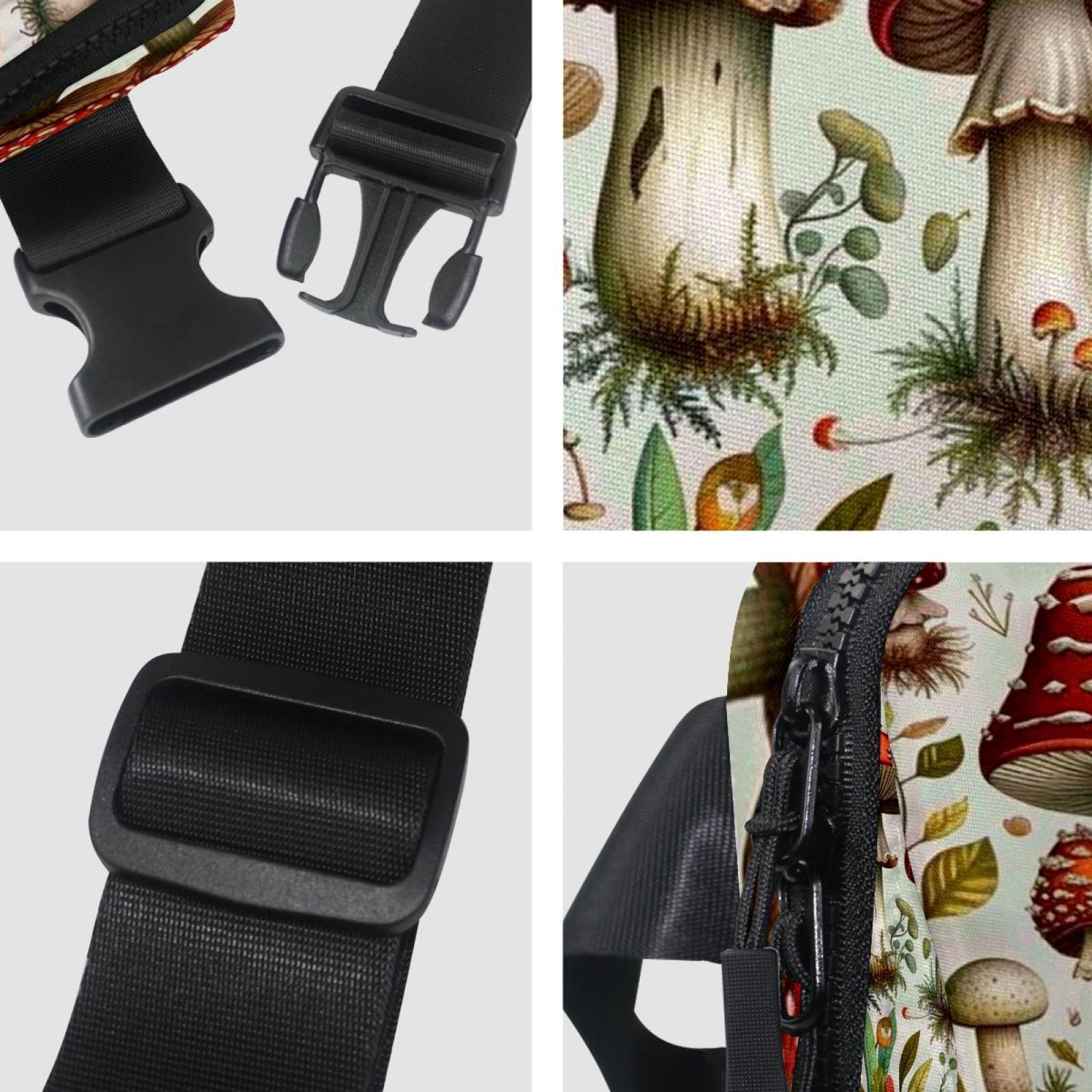 Mushrooms Crossbody Bag Running Belt Belt Bag Lightweight Adjustable with Extension Strap Unisex