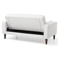thumbnail image 5 of Glory Furniture Andrews Faux Leather Sleeper Loveseat in White, 5 of 5