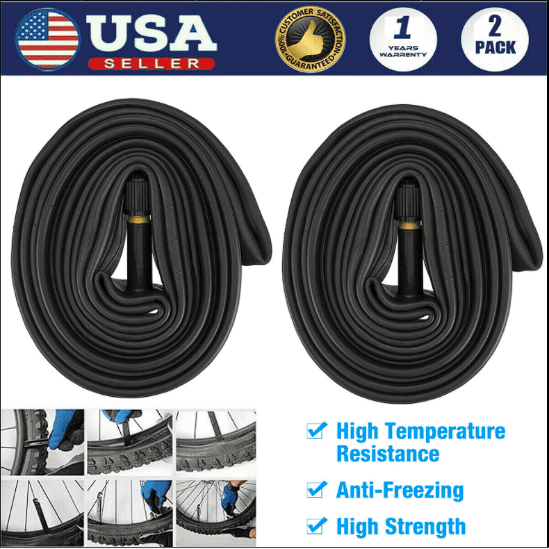 2PCS 20" inch Inner Bike Tube 20 x 1.75-2.125 Bicycle Rubber Tire Interior BMX 