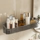 thumbnail image 1 of Estante de baño grande con ventosa | Estante de pared sin taladro | Organizador de plástico transparente y gris | Estante para cocina y baño de 31,1 x 14,9 x 9,2 cm | 1 unidad, 1 of 6