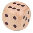 thumbnail image 1 of Dados de madera natural, dados de seis caras, juego de dados de madera, juego de dados, juguete, 1 of 6