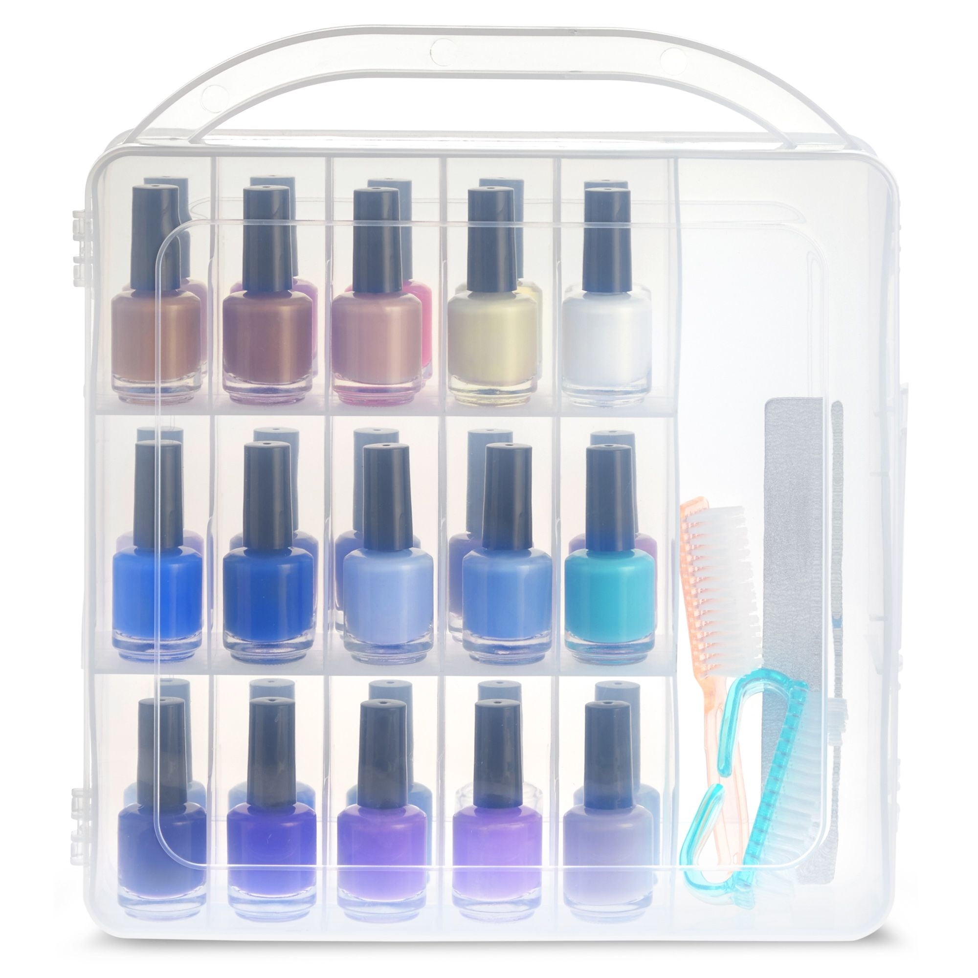 EVERGD Nail Polish Organizer Case - 48 Compartments for Cosmetics