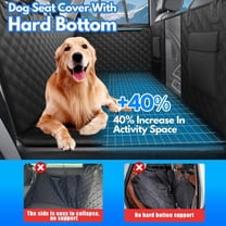 Back Seat Extender for Dogs Hold 400lbs, Hard Bottom Dog Car Seat Cover for Back Seat, Dog Hammock for Car, Waterproof & Non-Slip Backseat Pet Cover Hard Bottom for SUV & Truck