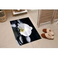 thumbnail image 5 of Salon Rug, Orchid Rug, Botanical Rugs, Orchid Rug Modern Rugs, Spa Stones And Orchid Rug, Black and White Rug, Gift Rug, Living Room Rug, 2.3'x3.3' - 70x110 cm, 5 of 8