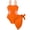 Orange, variant on HWJAD Girls Swimsuit One-Piece Bathing Suit with Mesh Cover Ups Adjustable Straps Cut Out Swimwear Size 5-12